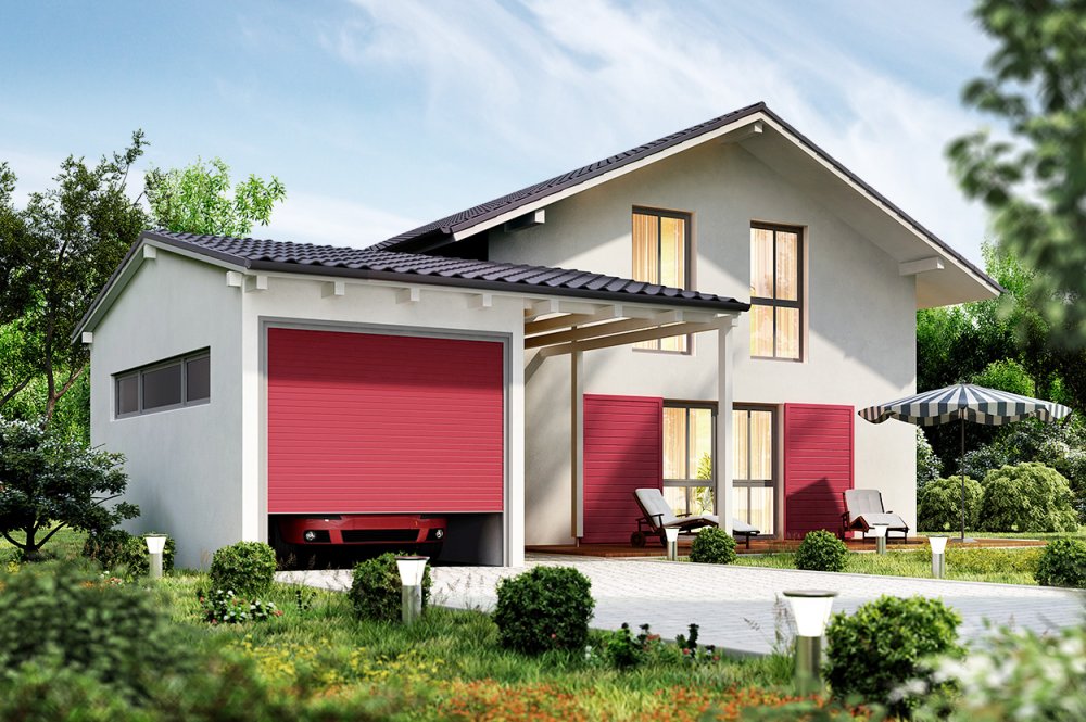 Проект каркасного дома из пеноблоков «КР-КЛ28»