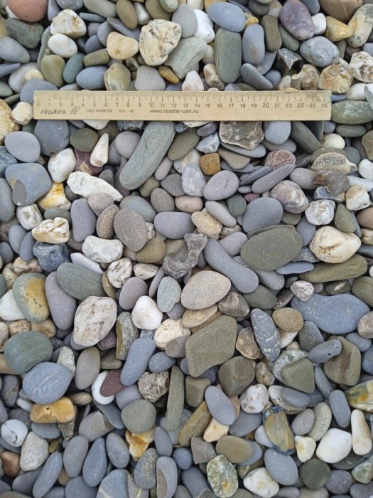 Галька крымская прибрежная фр. 20-40 мм.  купить с доставкой в Адлеру фото 
