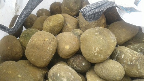  Песчаник ядра, фр. 100-300 мм  купить в Сочи песчаник бежевый серый рыжий речная галька 5 000 руб/т   фото 