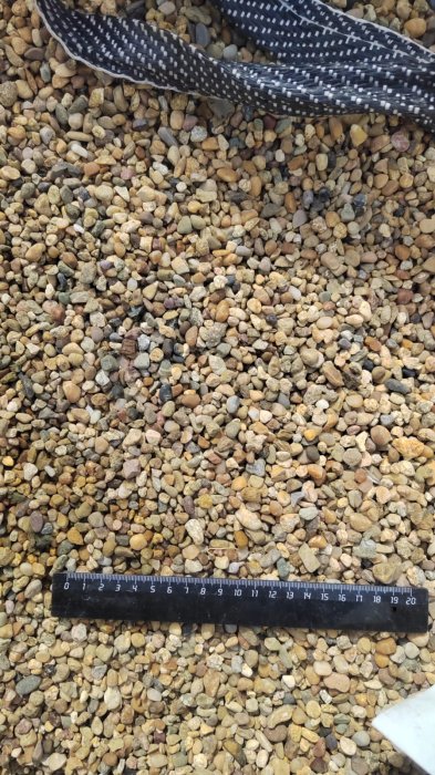  Галька окат (серо-желтая) фр.5-10 мм. купить   в Сочи галька речная рыжий, желтый, рыжий, серо-желтый речная окатанная галька декоративная 4000 руб/т   фото 