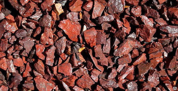  Щебень крошка красный (ЯШМА) фр. 5-10 мм.  купить  в Сочи крошка каменная яшмы красный, бордовый, темно-красный декоративная крошка ландшафтная каменная яшмоидная 6 600 руб/т   фото 