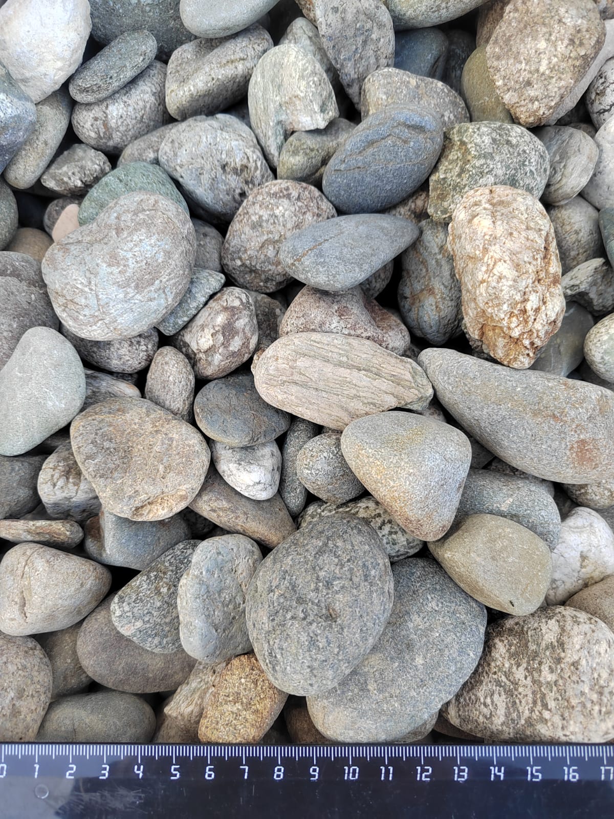  Галька речная окат (серая) фр.40-60 мм купить   в Сочи галька речная серый бежевый рыжий коричневый округлый речной камень 4000 руб/т   фото 